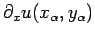 $\displaystyle \partial_x u(x_\alpha,y_\alpha)$