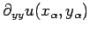 $\displaystyle \partial_{yy} u(x_\alpha,y_\alpha)$