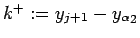 $ k^+:=y_{j+1}-{y_\alpha}_2$